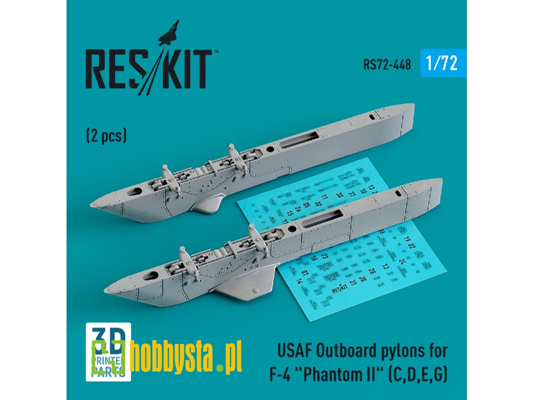 Usaf Outboard Pylons For F-4 'phantom Ii' (C, D, E, G) (2 Pcs) - image 1