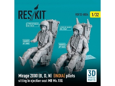 Mirage 2000 (B, D, N) (India) Pilots Sitting In Ejection Seat Mb Mk.10q (2 Pcs) - image 1