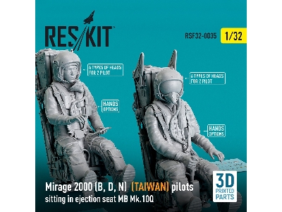 Mirage 2000 (B, D, N) (Taiwan) Pilots Sitting In Ejection Seat Mb Mk.10q (2 Pcs) - image 1