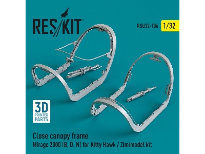 Close Canopy Frame Mirage 2000 (B, D, N) For Kitty Hawk/Zimimodel Kit - image 1