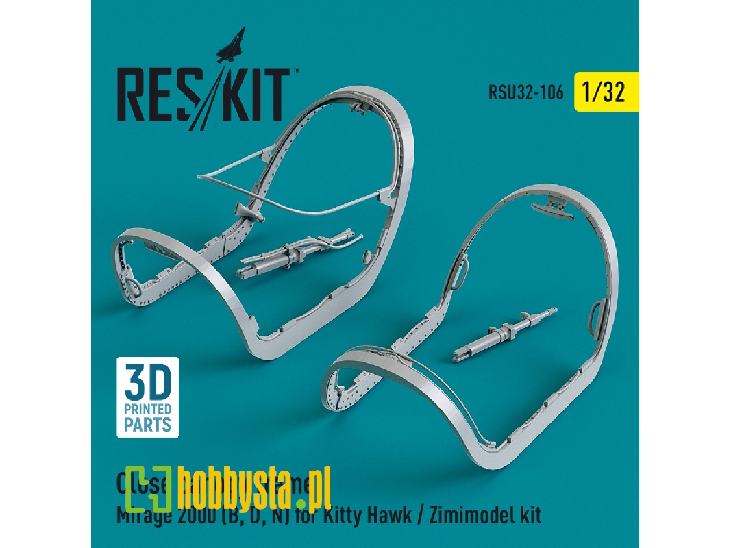 Close Canopy Frame Mirage 2000 (B, D, N) For Kitty Hawk/Zimimodel Kit - image 1