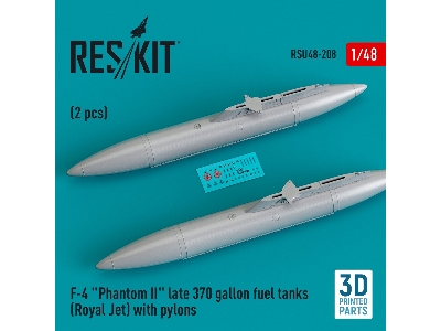 F-4 'phantom Ii' Late 370 Gallon Fuel Tanks (Royal Jet) With Pylons (2 Pcs) - image 1