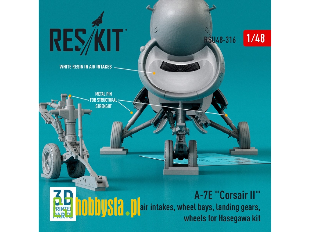 A-7e 'corsair Ii' Air Intakes, Wheel Bays, Landing Gears, Wheels For Hasegawa Kit - image 1
