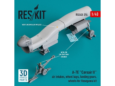 A-7e 'corsair Ii' Air Intakes, Wheel Bays, Landing Gears, Wheels For Hasegawa Kit - image 2