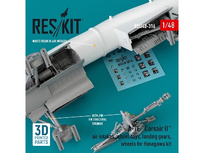 A-7e 'corsair Ii' Air Intakes, Wheel Bays, Landing Gears, Wheels For Hasegawa Kit - image 3