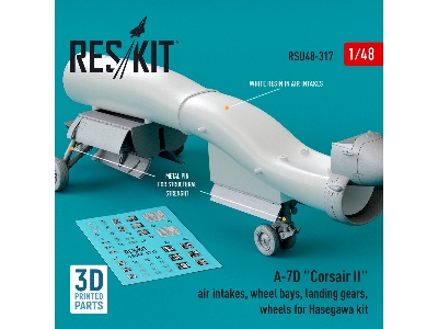 A-7d 'corsair Ii' Air Intakes, Wheel Bays, Landing Gears, Wheels For Hasegawa Kit - image 1