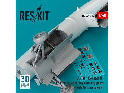 A-7d 'corsair Ii' Air Intakes, Wheel Bays, Landing Gears, Wheels For Hasegawa Kit - image 2