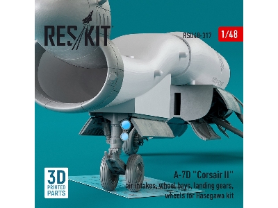 A-7d 'corsair Ii' Air Intakes, Wheel Bays, Landing Gears, Wheels For Hasegawa Kit - image 3