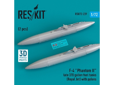 F-4 'phantom Ii' Late 370 Gallon Fuel Tanks (Royal Jet) With Pylons (2 Pcs) - image 1