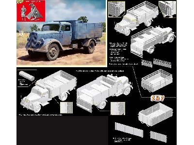 German 3t 4x2 Cargo Truck (2 in 1) - image 2