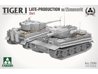 Tiger I Late-production With Zimmerit Sd.Kfz.181 Pz.Kpfw.Vi Ausf.E (Late / Late Command) 2 In 1 - image 2