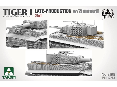 Tiger I Late-production With Zimmerit Sd.Kfz.181 Pz.Kpfw.Vi Ausf.E (Late / Late Command) 2 In 1 - image 4