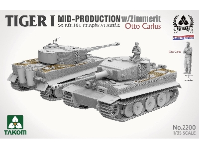 Tiger I Mid-production With Zimmerit Sd.Kfz.181 Pz.Kpfw.Vi Ausf.E Otto Carius (Limited Edition) - image 2