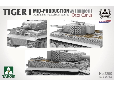 Tiger I Mid-production With Zimmerit Sd.Kfz.181 Pz.Kpfw.Vi Ausf.E Otto Carius (Limited Edition) - image 3