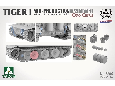 Tiger I Mid-production With Zimmerit Sd.Kfz.181 Pz.Kpfw.Vi Ausf.E Otto Carius (Limited Edition) - image 4