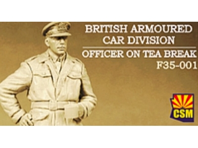 British Armoured Car Division Officer On Tea Break - image 1
