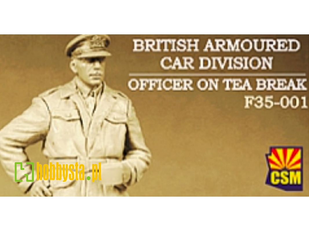 British Armoured Car Division Officer On Tea Break - image 1