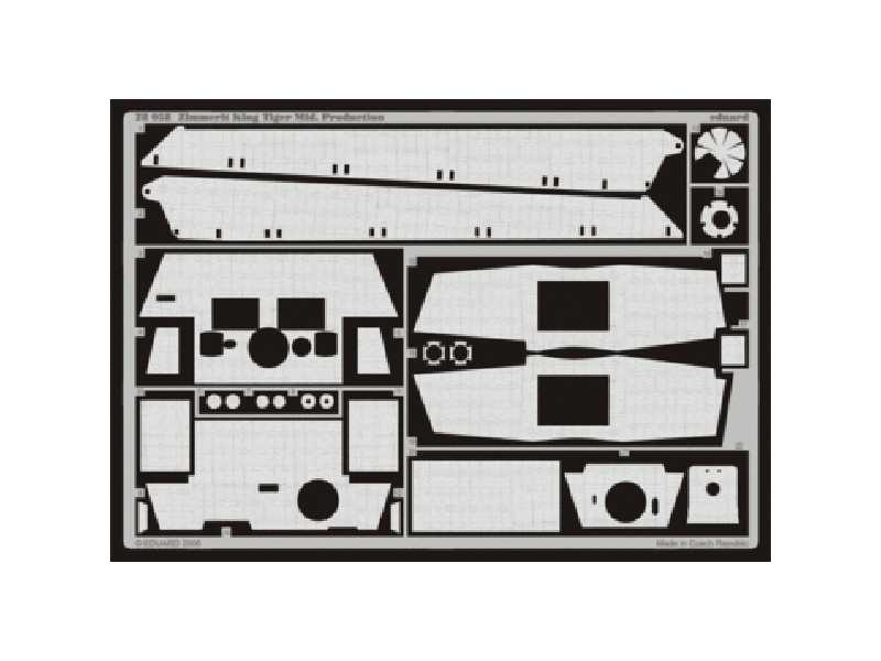 Zimmerit King Tiger Mid.  Production 1/48 - Tamiya - image 1