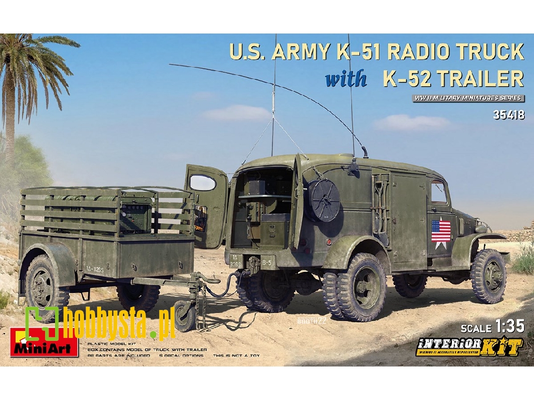 Us Army K-51 Radio Truck With K-52 Trailer. Interior Kit - image 1