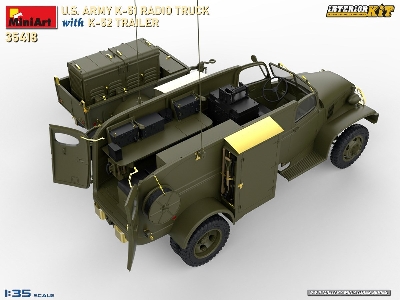 Us Army K-51 Radio Truck With K-52 Trailer. Interior Kit - image 5