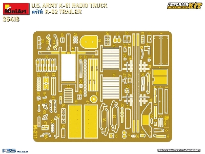 Us Army K-51 Radio Truck With K-52 Trailer. Interior Kit - image 10