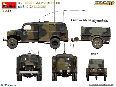 Us Army K-51 Radio Truck With K-52 Trailer. Interior Kit - image 11