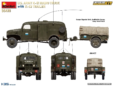 Us Army K-51 Radio Truck With K-52 Trailer. Interior Kit - image 12