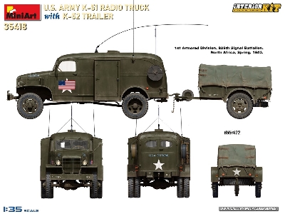 Us Army K-51 Radio Truck With K-52 Trailer. Interior Kit - image 13