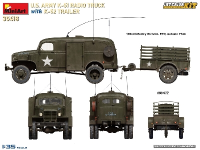 Us Army K-51 Radio Truck With K-52 Trailer. Interior Kit - image 14