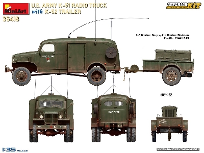 Us Army K-51 Radio Truck With K-52 Trailer. Interior Kit - image 15