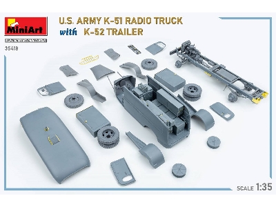 Us Army K-51 Radio Truck With K-52 Trailer. Interior Kit - image 18