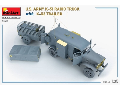 Us Army K-51 Radio Truck With K-52 Trailer. Interior Kit - image 47