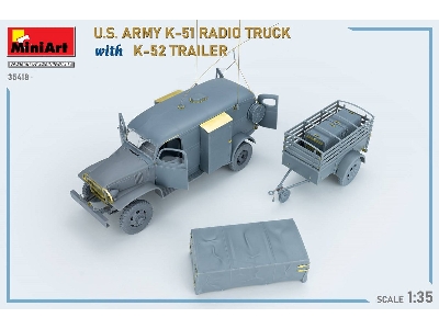 Us Army K-51 Radio Truck With K-52 Trailer. Interior Kit - image 48