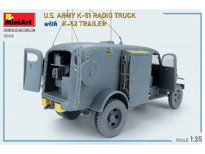 Us Army K-51 Radio Truck With K-52 Trailer. Interior Kit - image 65