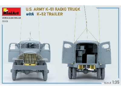 Us Army K-51 Radio Truck With K-52 Trailer. Interior Kit - image 68