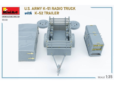 Us Army K-51 Radio Truck With K-52 Trailer. Interior Kit - image 83