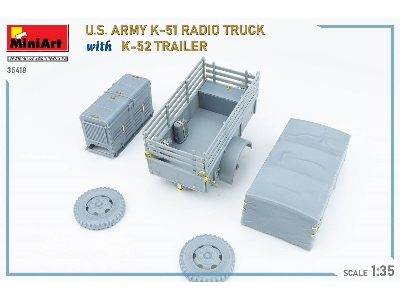 Us Army K-51 Radio Truck With K-52 Trailer. Interior Kit - image 84