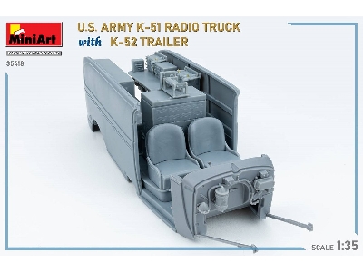 Us Army K-51 Radio Truck With K-52 Trailer. Interior Kit - image 93