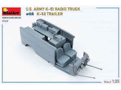Us Army K-51 Radio Truck With K-52 Trailer. Interior Kit - image 94