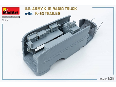 Us Army K-51 Radio Truck With K-52 Trailer. Interior Kit - image 95