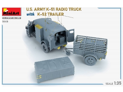 Us Army K-51 Radio Truck With K-52 Trailer. Interior Kit - image 98