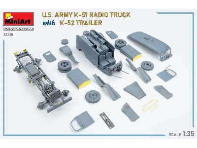 Us Army K-51 Radio Truck With K-52 Trailer. Interior Kit - image 99