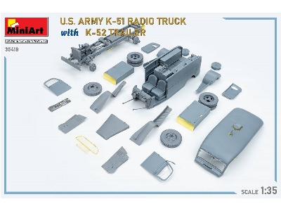 Us Army K-51 Radio Truck With K-52 Trailer. Interior Kit - image 100