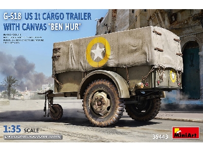 G-518 Us 1t Cargo Trailer With Canvas &#8220;ben Hur" - image 1