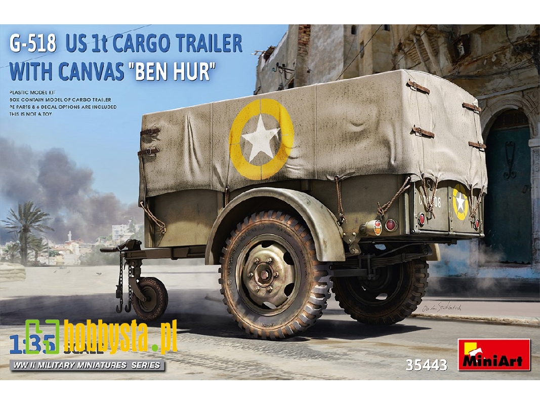 G-518 Us 1t Cargo Trailer With Canvas &#8220;ben Hur" - image 1