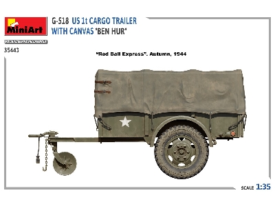 G-518 Us 1t Cargo Trailer With Canvas &#8220;ben Hur" - image 4