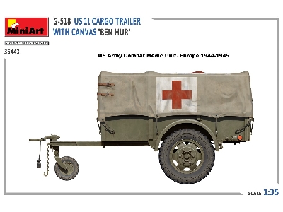 G-518 Us 1t Cargo Trailer With Canvas &#8220;ben Hur" - image 5