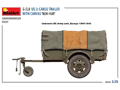 G-518 Us 1t Cargo Trailer With Canvas &#8220;ben Hur" - image 6