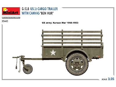 G-518 Us 1t Cargo Trailer With Canvas &#8220;ben Hur" - image 7