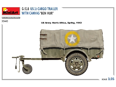 G-518 Us 1t Cargo Trailer With Canvas &#8220;ben Hur" - image 8